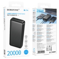 BATERIE EXTERNA BOROFONE BJ78A CLEVER 20.000mAh 2XUSB NEGRU