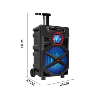 BOXA PORTABILA JT 820 DIFUZOR 8" BLUETHOOT MICROFON TELECOMANDA FM - Img 3