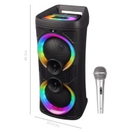 BOXA PORTABILA KTS 1860 BLUETHOOT FM MICROFON MICROSD JOC LUMINI - Img 2