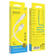 CABLU DATE BOROFONE BX 51 USB TIP A LA TYPE-C 3A 1 METRU ALB