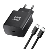 INCARCATOR BLUE STAR TFB TC 25WPD QC4.0 PD 3A 25W + CABLU TIP C TIP C NEGRU - Img 2
