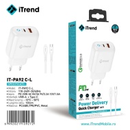 INCARCATOR TELEFON ITREND 3.0QC PD USB PA 92 CABLU TIP C - IPH