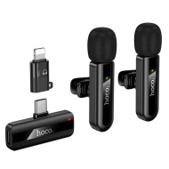 SET 2 MICROFOANE HOCO TIP LAVALIERA L 20 A TIP C SI ADAPTOR IPH - Img 2