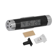 TERMOMETRU CU CEAS AUTO K01 CU TEMPERATURA S ILUMINARE ALBASTRA - Img 3