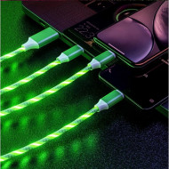 CABLU DATE 3 IN 1 LUMINOS DIVERSE CULORI VRAC 2462 - Img 2
