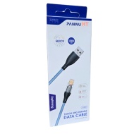 CABLU DATE PANNU HT USB LA IPH 1M 3.4A S-003 LED VERDE CONECTORI