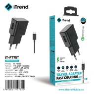 INCARCATOR TELEFON ITREND FT 75T QC 3.0 + CABLU DATE TIP C 1M