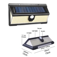 Lampa solara 190 leduri rosu si albastru