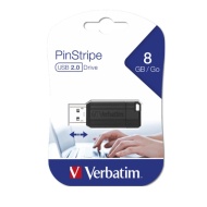 STICK USB 8 GB VERBATIM PINSTRIPE USB 2.0 49062