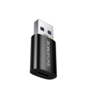 ADAPTOR USB TIP A LA USB TIP C BOROFONE BV 26B NEGRU - Img 2