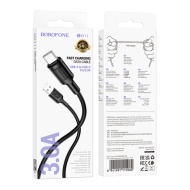 CABLU DATE BOROFONE USB A LA TYPE-C BX111 3A 1m NEGRU