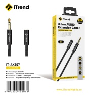 CABLU PRELUNGIRE JACK 3.5MM ITREND AX 207 1 METRU TEXTIL