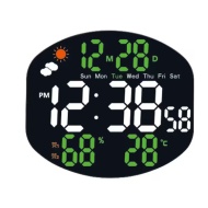CEAS PERETE / MASA 3816L LUMINA ALB + VERDE ALARMA TEMPERATURA TELECOMANDA
