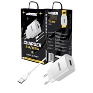 INCARCATOR PRIZA MOONX MC01 + cablu MICROUSB 2.1A 10.5W 1XUSB alb