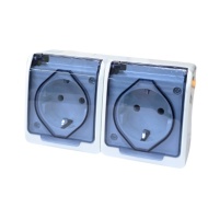 PRIZA DUBLA CU CAPAC APLICATA 4443 16A 250V