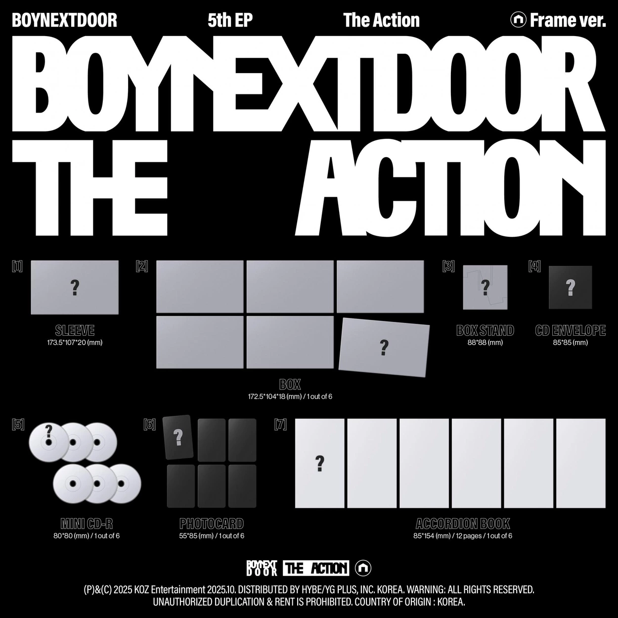 BOYNEXTDOOR - The Action (Frame Ver.)