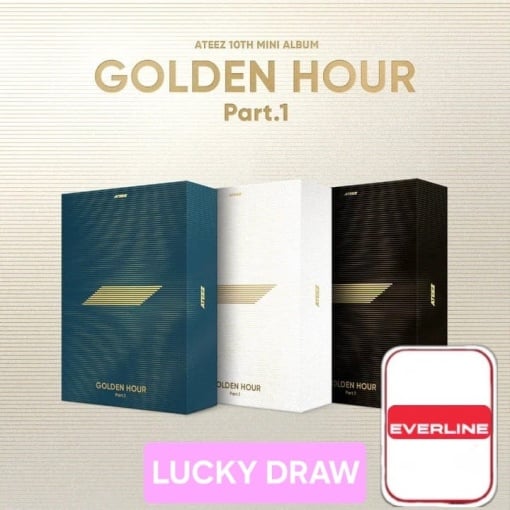 (LD) ATEEZ - GOLDEN HOUR: Part. 1 (Lucky Draw Event – Holiday Ver. Everline Photocard) Random Cover