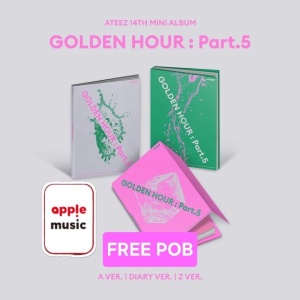 (FREE POB) ATEEZ - Golden Hour Part. 5 (FREE Apple Music Photocard)