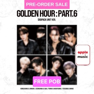 (FREE POB) (13/11) ATEEZ - Golden Hour: Part.6 (Digipack Unit Ver.) FREE Apple Music Unit Photocard (Random Cover)