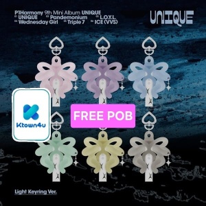 (FREE POB) P1Harmony - Unique (Light Keyring Ver.) FREE Ktown4u Photocard