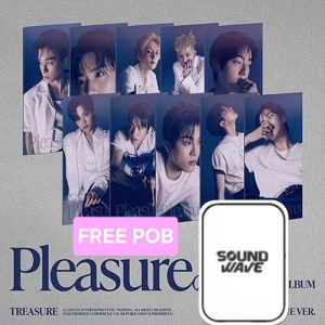 (FREE POB) TREASURE - Pleasure (Blue Version) FREE Sound Wave Photocard (Random Cover)