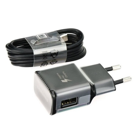 Samsung incarcator rapid 9V-1.67A sau 5V-2A S6, S7, S6 Edge, S7Edge, Note4, Note5 + cablu 1M MicroUSB, Negru