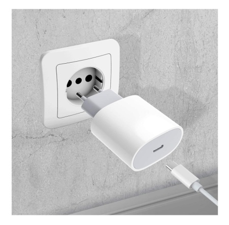 Set Incarcator compatibil cu Apple, USB-C 20W Fast Charger si cablu USB-C Lightning, Compatibil cu iPhone 12 Pro Max - Img 8