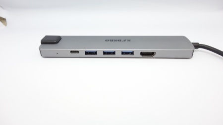 Hub adaptor USB Type-C, 2x TYPE C X 3 x USB 3.0, 1 X HDMI 4K,SD / MicroSD Card Reader/RJ45 - Img 3