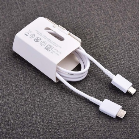 Incarcator + cablu Samsung Super Fast Charging (Max. 25W), C to C Cable, Black - TA800, pentru Samsung S10, S10+, S20, S20 5G, A70, A80 - Alb - Img 7