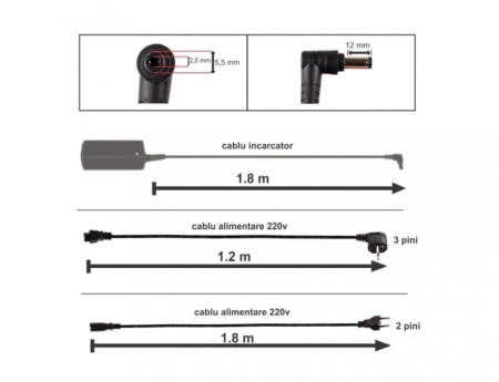 Incarcator laptop Asus cu mufa 5.5 x 2.5 mm 65W pentru Asus ADP-65DW-B, AD887320 010LF, EXA1203YH, PA-1650-78, ADP-65AW A - Img 6
