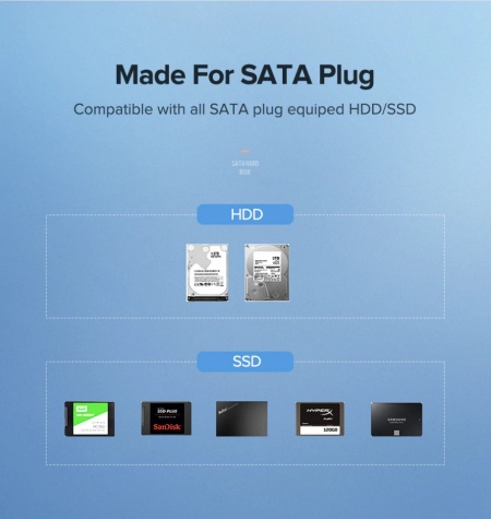 Rack extern pentru HDD sau SSD laptop 2.5'' / SATA - USB 3.0, Carcasa metalica iNEXUS Premium pentru HDD, compatibil Windows, MacOS, Linux, Unix - Albastru - Img 5