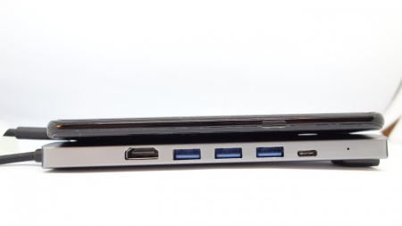 Hub adaptor USB Type-C, 2x TYPE C X 3 x USB 3.0, 1 X HDMI 4K,SD / MicroSD Card Reader/RJ45 - Img 4