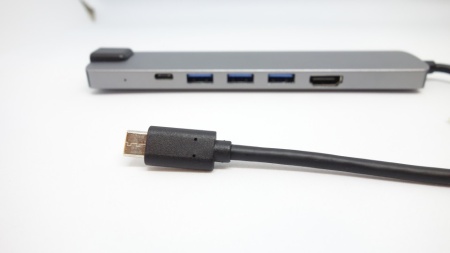 Hub adaptor USB Type-C, 2x TYPE C X 3 x USB 3.0, 1 X HDMI 4K,SD / MicroSD Card Reader/RJ45