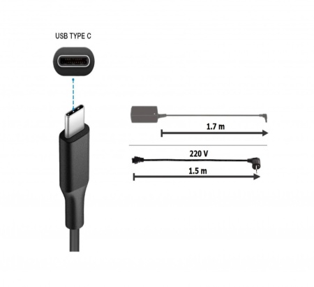 Incarcator laptop LENOVO ThinkBook X1 Carbon 5th Generation - 20HR MT 65W cu mufa USB-C - Img 8