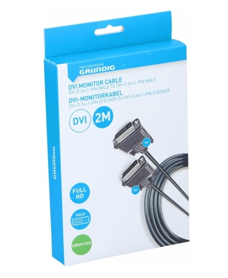 Cablu video Grundig DVI-D Dual Link 24+1 pini, 2m - Img 2