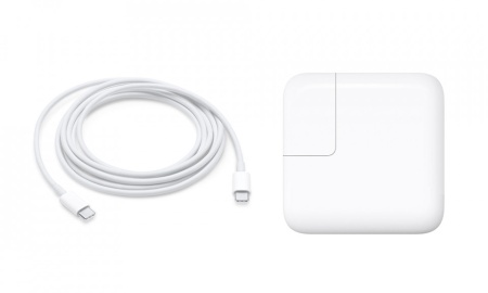 Incarcator laptop pentru Apple pentru Macbook, USB Type C, 30W, White + cablu USB-C to USB-C - Img 4