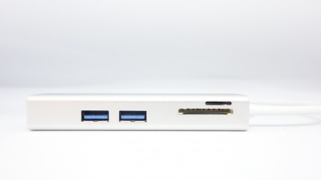 Hub Multiport USB Type-C 5 in 1 la HDMI 4K, USB 3.0 si Card Reader, Compatibil Thunderbolt 3 si USB-C