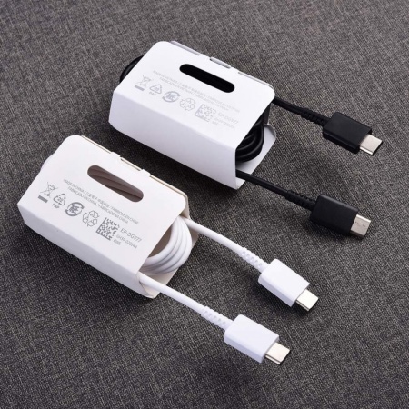 Incarcator + cablu Samsung Super Fast Charging (Max. 25W), C to C Cable, Black - TA800, pentru Samsung S10, S10+, S20, S20 5G, A70, A80 - Alb - Img 5