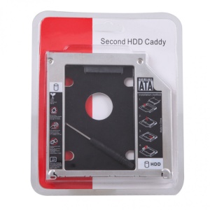 Adaptor CADDY HDD / SSD, pentru unitati optice de grosime 9.5 mm, interfata SATA-SATA, cu masca frontala din plastic+metal - Serial ATA 9mm - Img 5