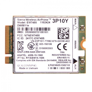 Modul WWAN 4G LTE Sierra Wireless AirPrime EM7455, Interfață M.2, GPS, Lenovo FRU 01AX746