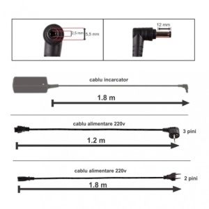 Incarcator laptop Asus cu mufa 5.5 x 2.5 mm 65W pentru Asus ADP-65DW-B, AD887320 010LF, EXA1203YH, PA-1650-78, ADP-65AW A - Img 6