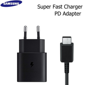 Incarcator + cablu Samsung Super Fast Charging (Max. 25W), C to C Cable, Black - TA800, pentru Samsung S10, S10+, S20, S20 5G, A70, A80 - Img 7