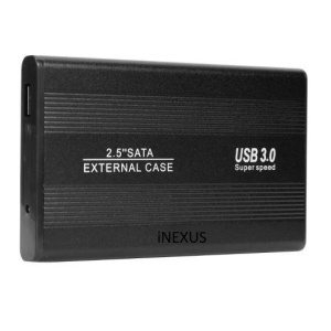 Carcasa metalica HDD, Rack extern pentru HDD sau SSD laptop 2.5'' / SATA - USB 3.0, iNEXUS Premium 15X, compatibil Windows, Mac OS, Linux, Unix - Negru