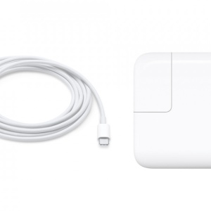 Incarcator laptop pentru Apple pentru Macbook, USB Type C, 30W, White + cablu USB-C to USB-C - Img 4