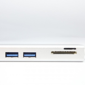 Hub Multiport USB Type-C 5 in 1 la HDMI 4K, USB 3.0 si Card Reader, Compatibil Thunderbolt 3 si USB-C