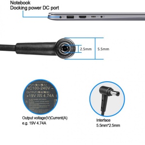 Incarcator laptop Asus 90W cu mufa 5.5x2.5mm DB ADP-65JH - Img 5