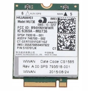 Modul WWAN 3G Huawei MU736, Interfață M.2, GPS, HP SPS 746699-004