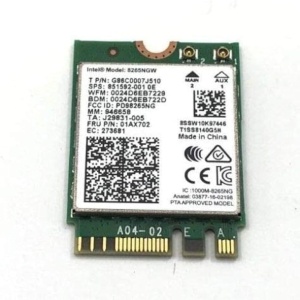Placă de rețea wireless Intel Dual Band Wireless-AC 8265, Wi-Fi 5 & Bluetooth, Interfață M.2, HP SPS 851592-001 / Lenovo FRU 01AX702