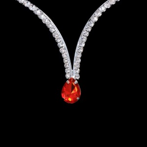 Accesoriu tip body chain cu cristale pentru bust, argintiu #BB4623 - Img 7