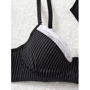 Set lenjerie intima sexy tematica studenta cu fusta si cravata, negru, 4 piese #BB4430 - Img 10